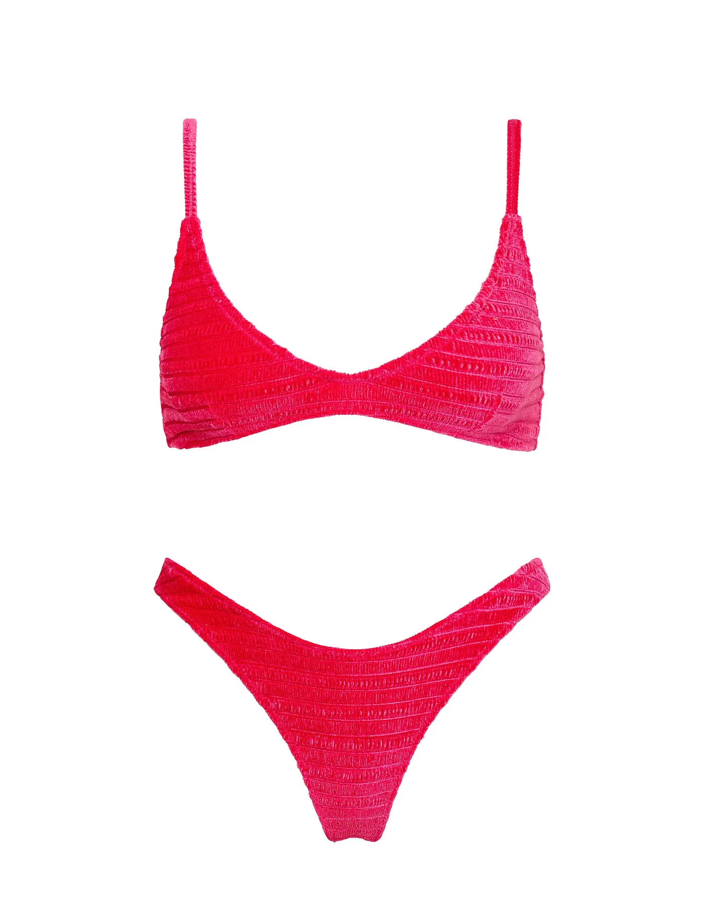 MAIA - MELIN Pink Velvet Scoop Bikini Set sold by triangl swimwear