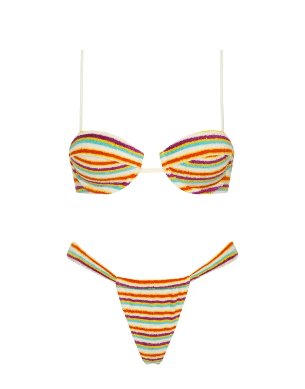 PALMA - BONN Terry Towelling Balconette Bikini Set sold by triangl swimwear