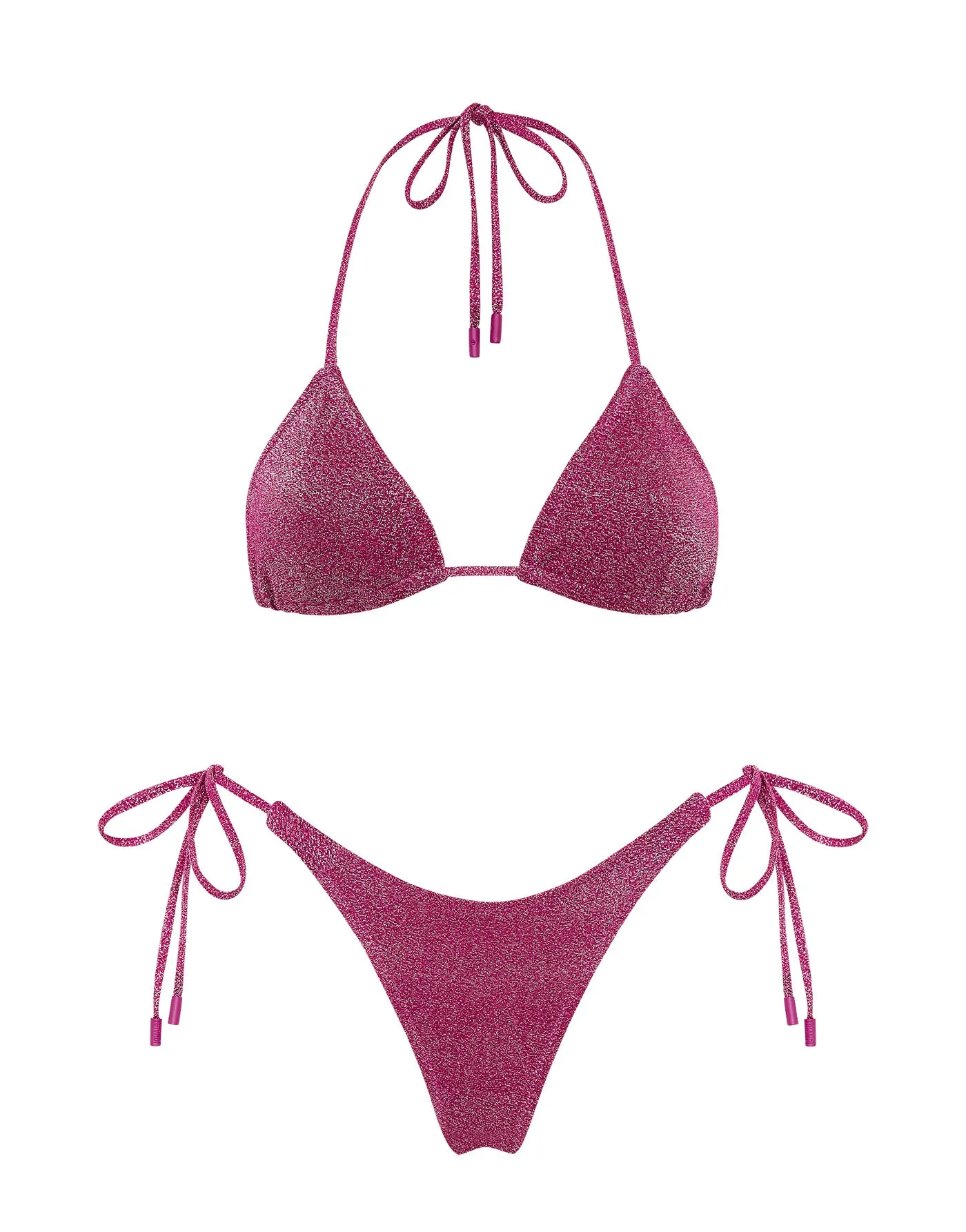 VINCA - CASSA SPARKLE Burgundy Triangle Bikini Set sold by triangl swimwear