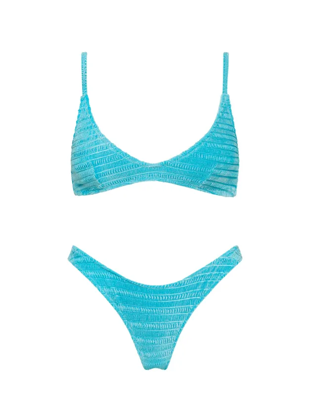 MAIA - COTE Blue Velvet Scoop Bikini Set sold by triangl swimwear