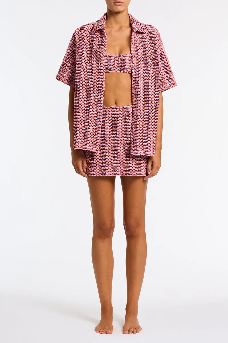 LINI - BLOSS Pink Crochet Shirt sold by triangl swimwear product image thumbnail 2