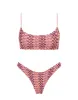 MICA - BLOSS Pink Crochet Crop Bikini Set sold by triangl swimwear