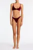 MAIA - RONI Burgundy Velvet Scoop Bikini Set sold by triangl swimwear