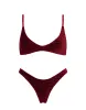 MAIA - RONI Burgundy Velvet Scoop Bikini Set sold by triangl swimwear