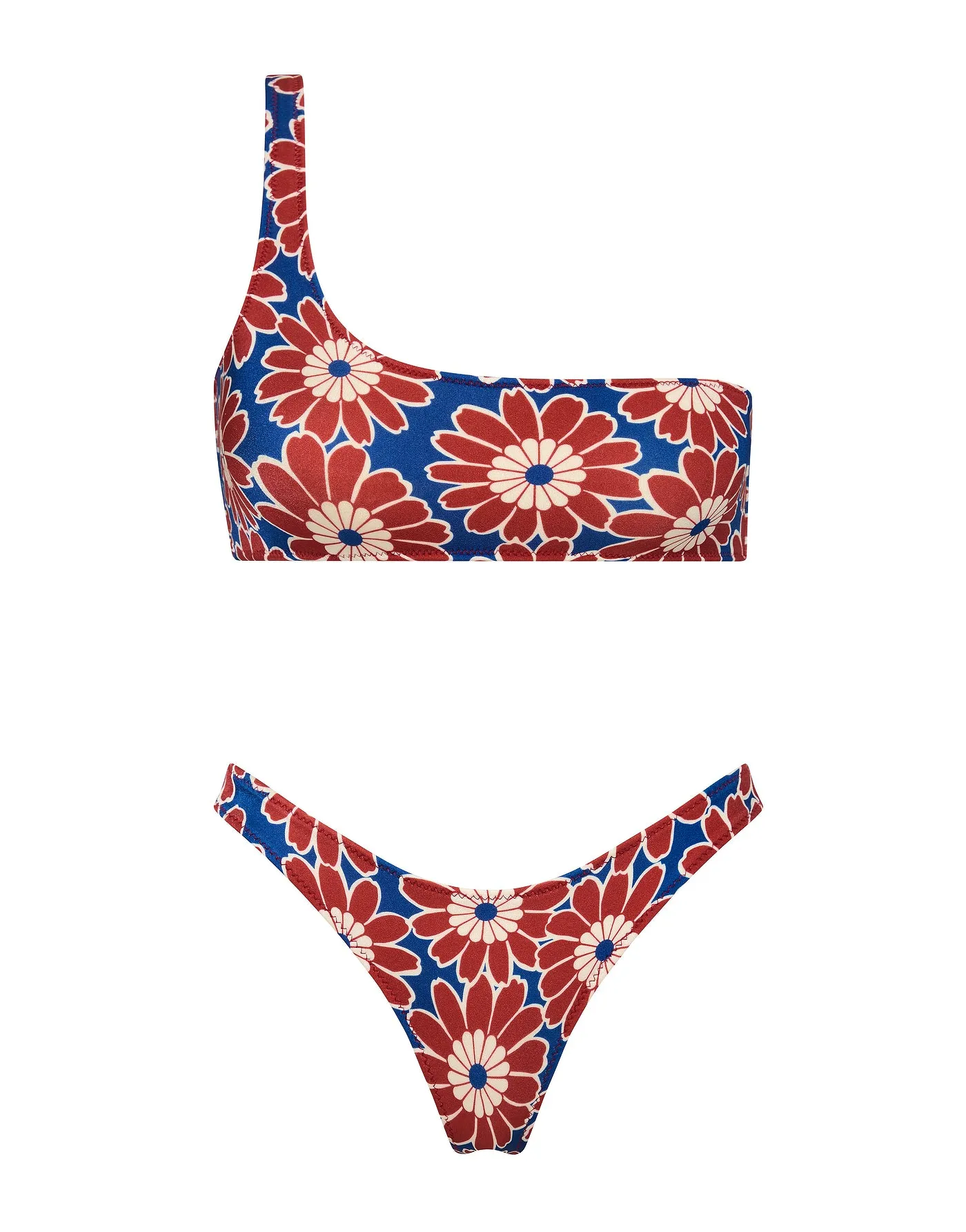 MELROSE - TOCO Floral One Shoulder Bikini Set sold by triangl swimwear