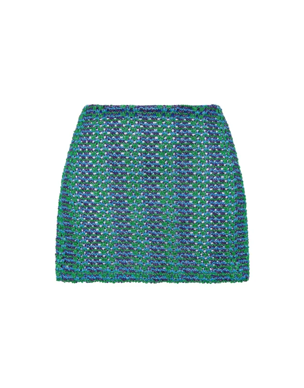 KASI - SAXE Green Crochet Skirt sold by triangl swimwear