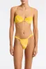 PALMA - CHESTE Yellow Velvet Balconette Bikini Set sold by triangl swimwear