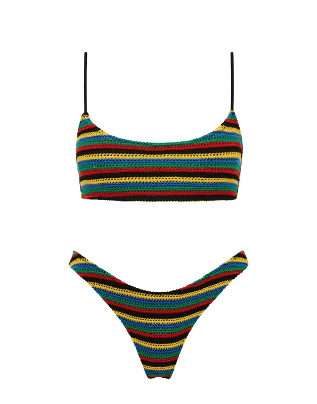 MICA - QUEIN Crochet Crop Bikini Set sold by triangl swimwear