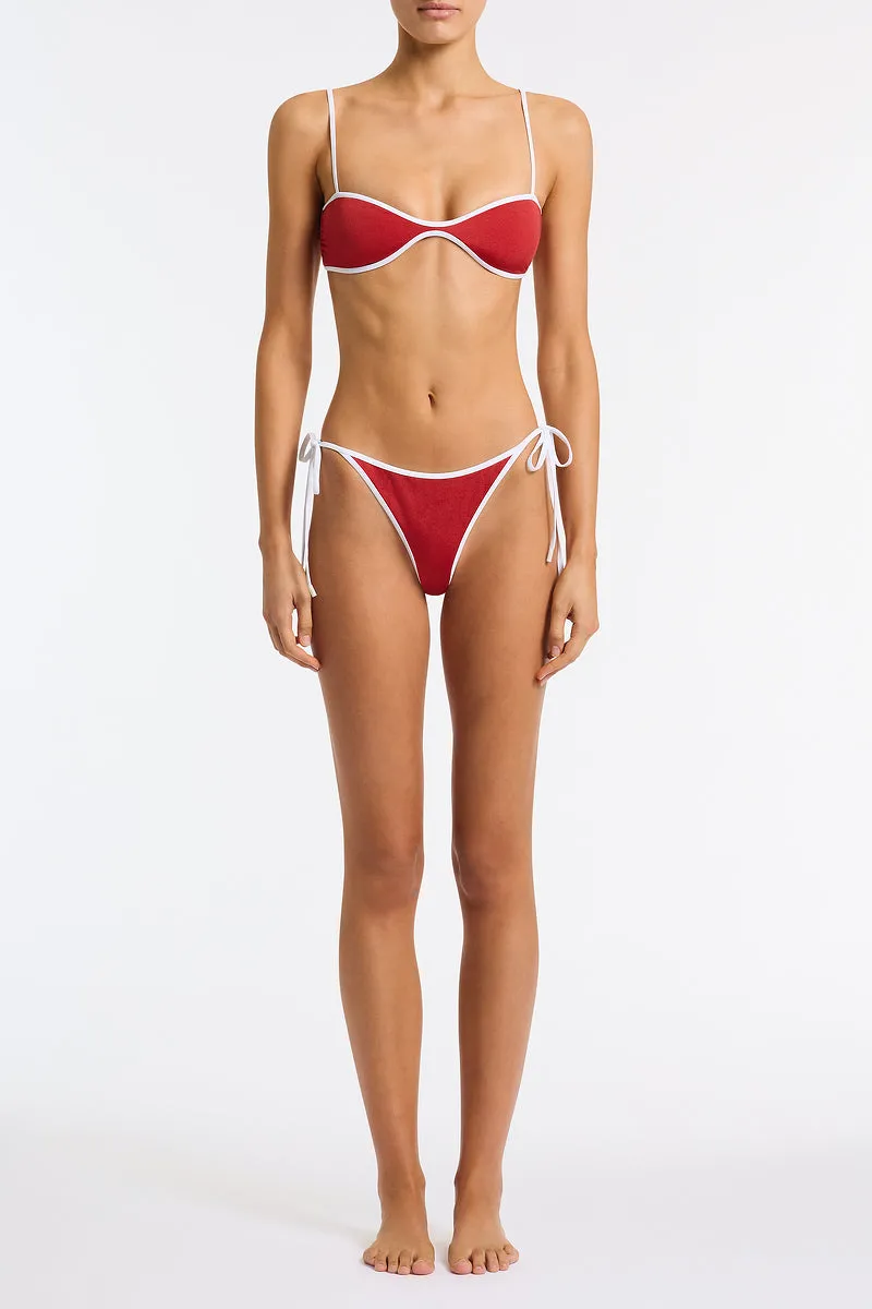 ESTE - NASSE Red Scoop Crop Bikini Set sold by triangl swimwear product image thumbnail 2