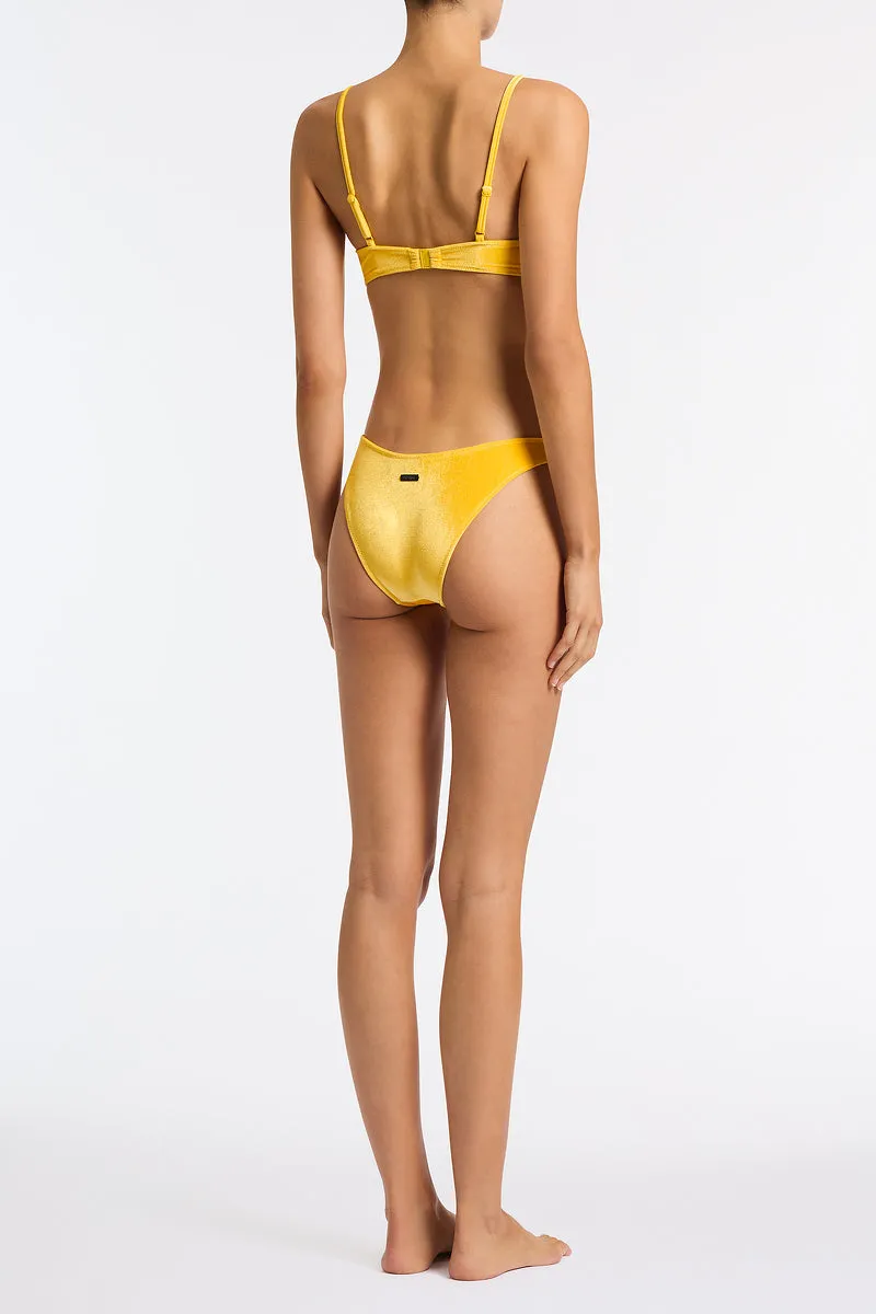 MAIA - CHESTE Yellow Velvet Scoop Bikini Set sold by triangl swimwear product image thumbnail 4