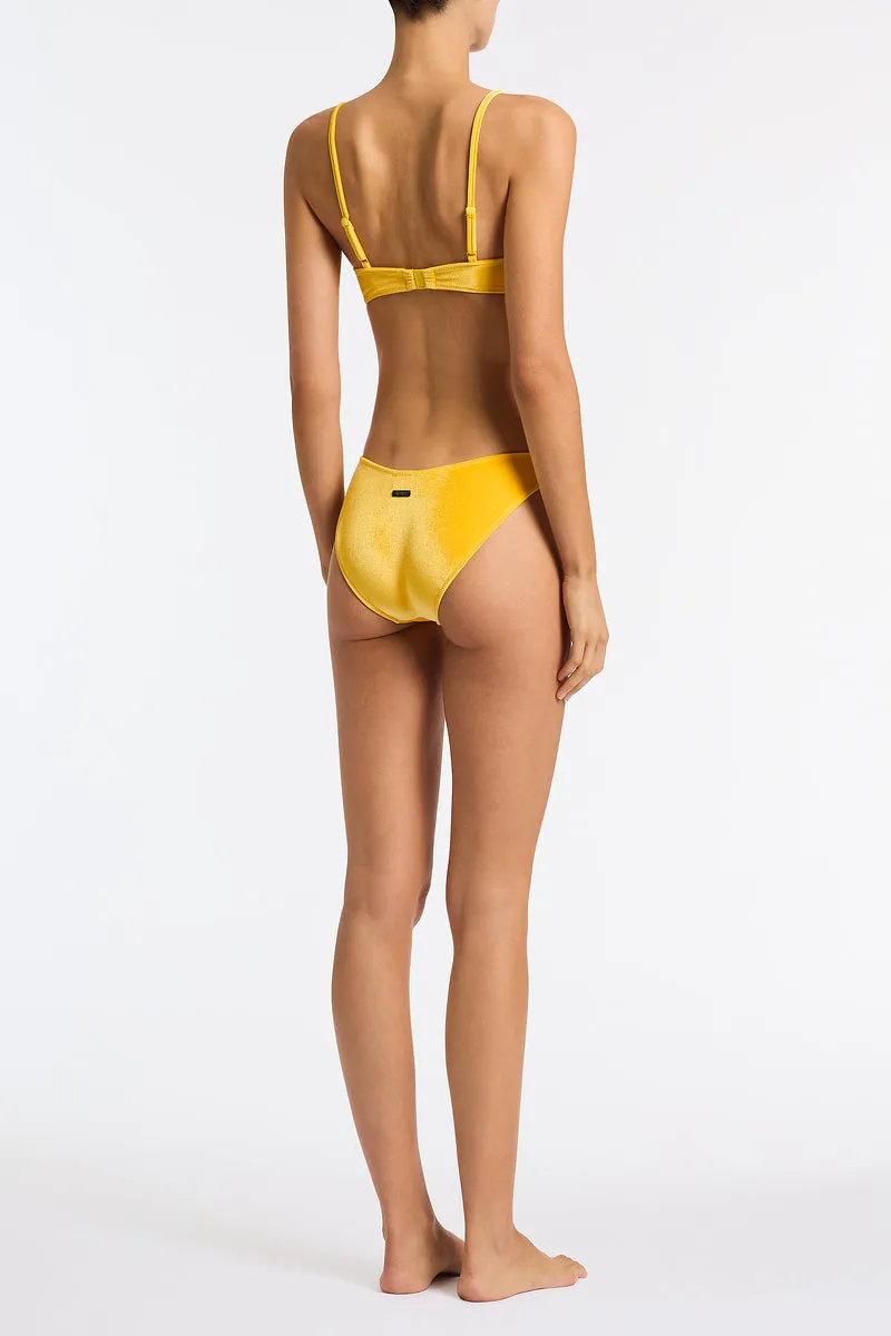 MAIA - CHESTE Yellow Velvet Scoop Bikini Set sold by triangl swimwear product image thumbnail 3