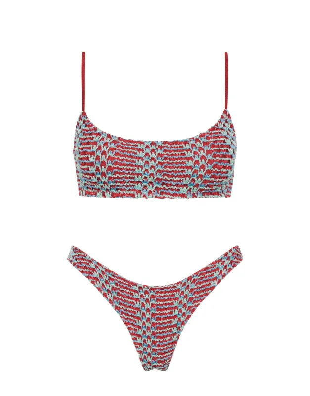 MICA - TORI Crochet Crop Bikini Set sold by triangl swimwear