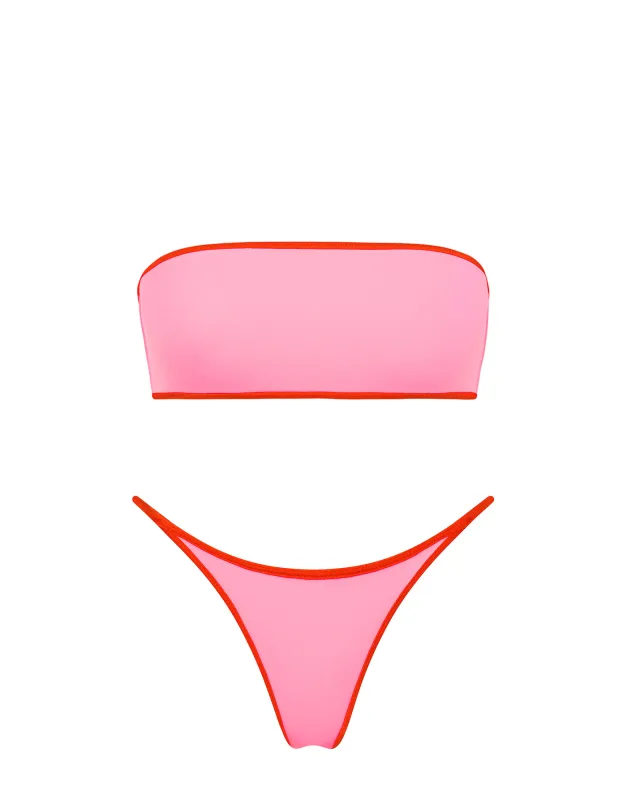 FAYE - DORE Pink Bandeau Bikini Set sold by triangl swimwear