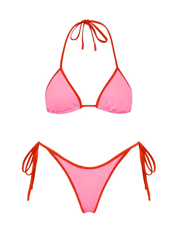 VINCA - DORE Pink Triangle Bikini Set sold by triangl swimwear
