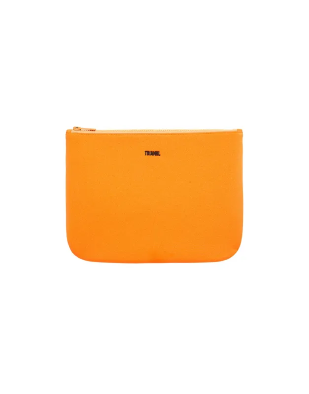SHERBET - Orange Neoprene Zip Pouch sold by triangl swimwear