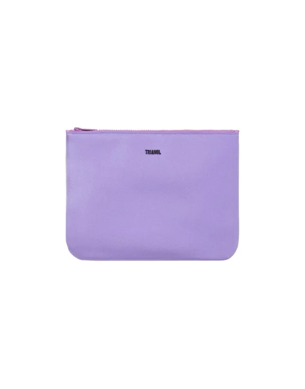 LILAC - Purple Neoprene Zip Pouch sold by triangl swimwear