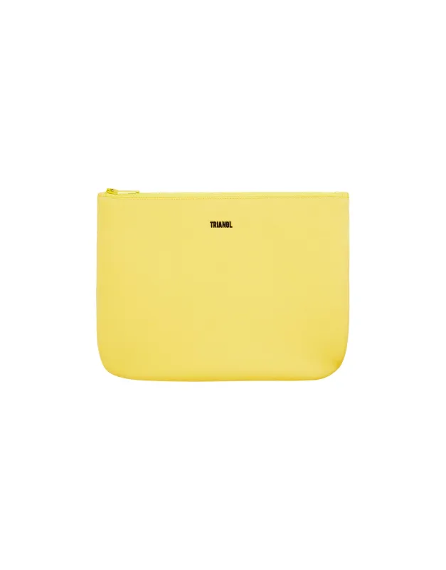 LEMON - Yellow Neoprene Zip Pouch sold by triangl swimwear