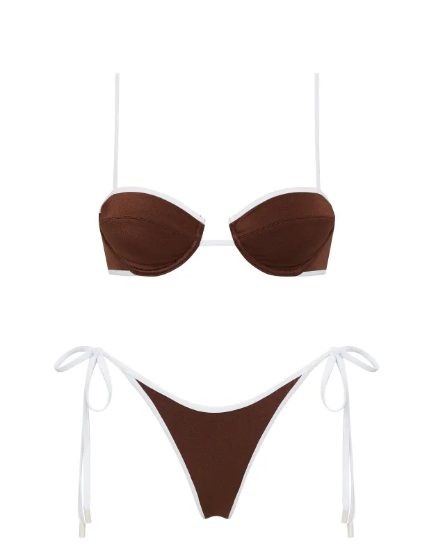 MALA - BISC Brown Balconette Bikini Set sold by triangl swimwear