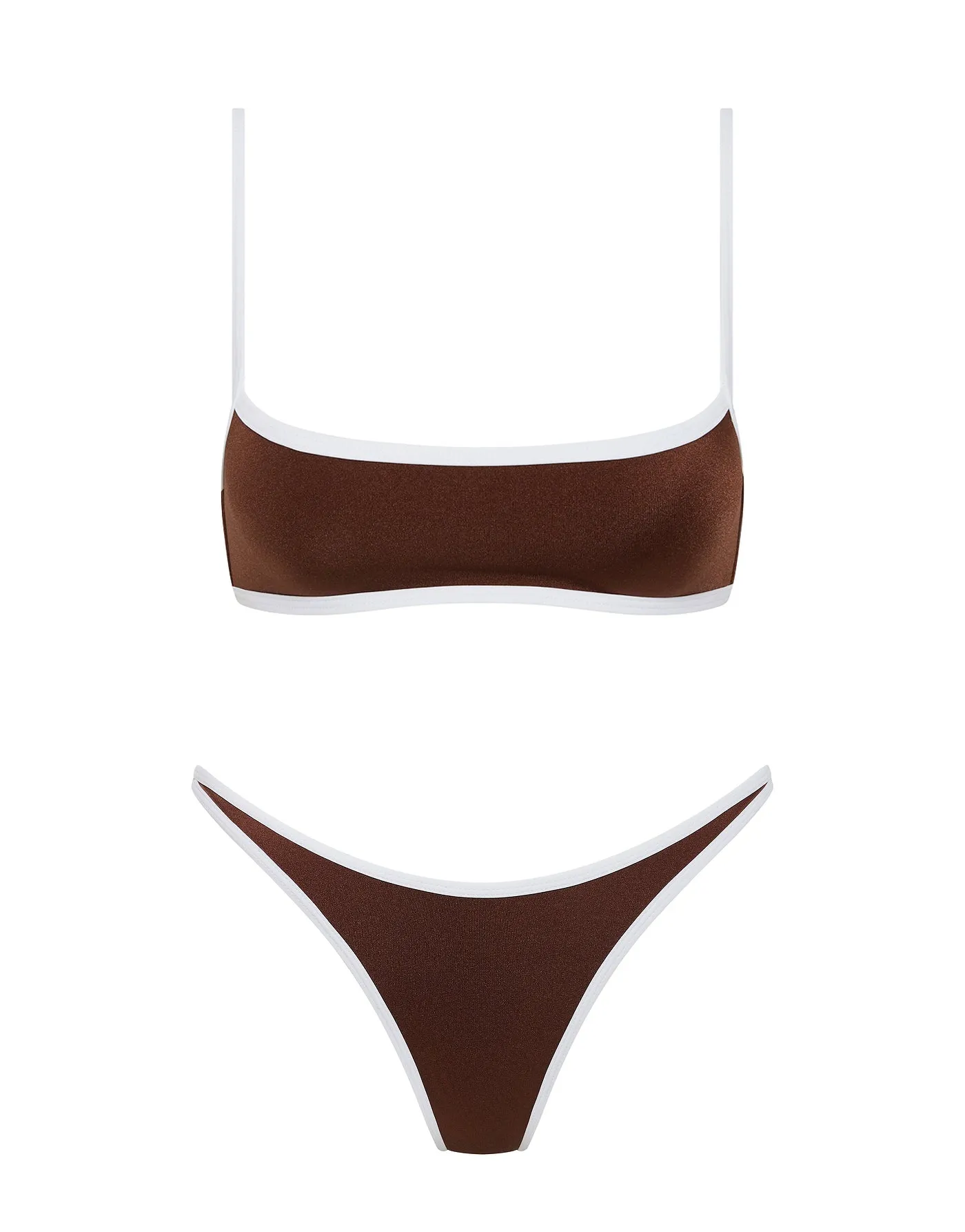 MIMA - BISC Brown Crop Bikini Set sold by triangl swimwear
