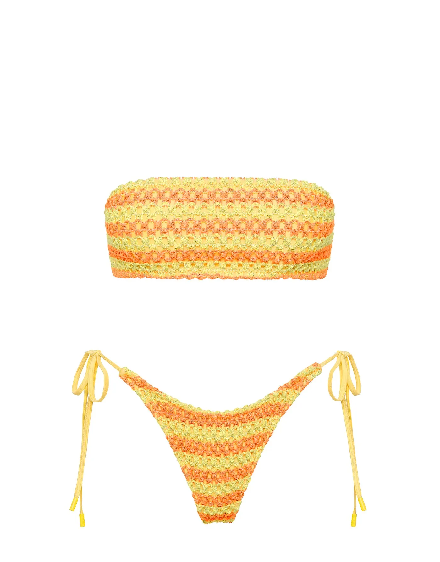 KAYA - FARME Crochet Bandeau Bikini Set sold by triangl swimwear
