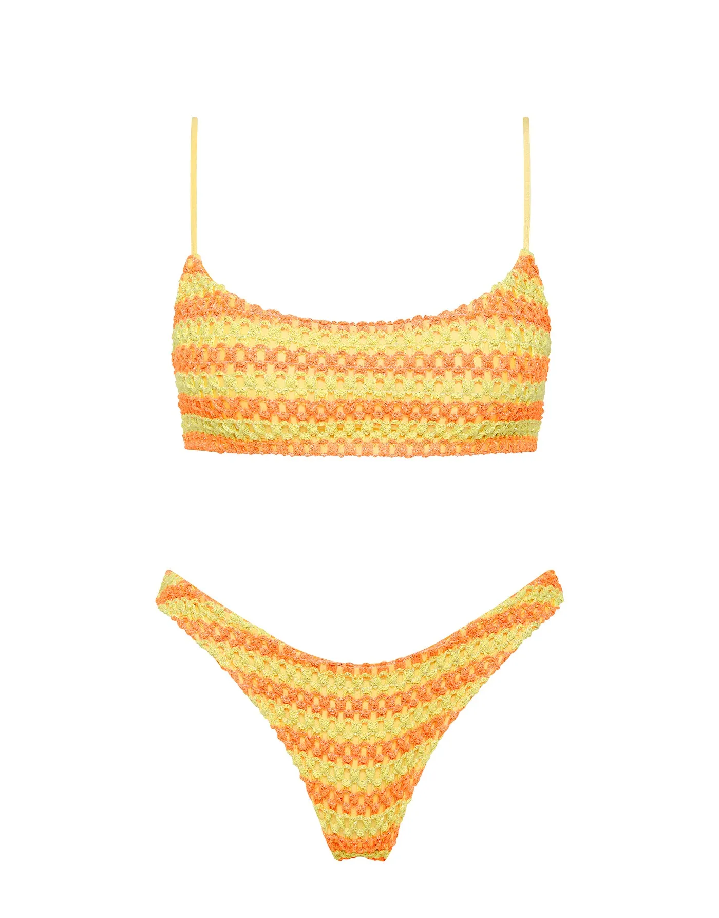 MICA - FARME Crochet Crop Bikini Set sold by triangl swimwear