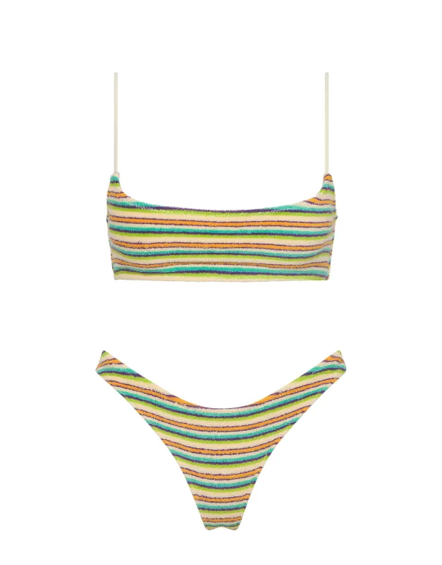 MICA - SALVA Terry Towelling Crop Bikini set sold by triangl swimwear