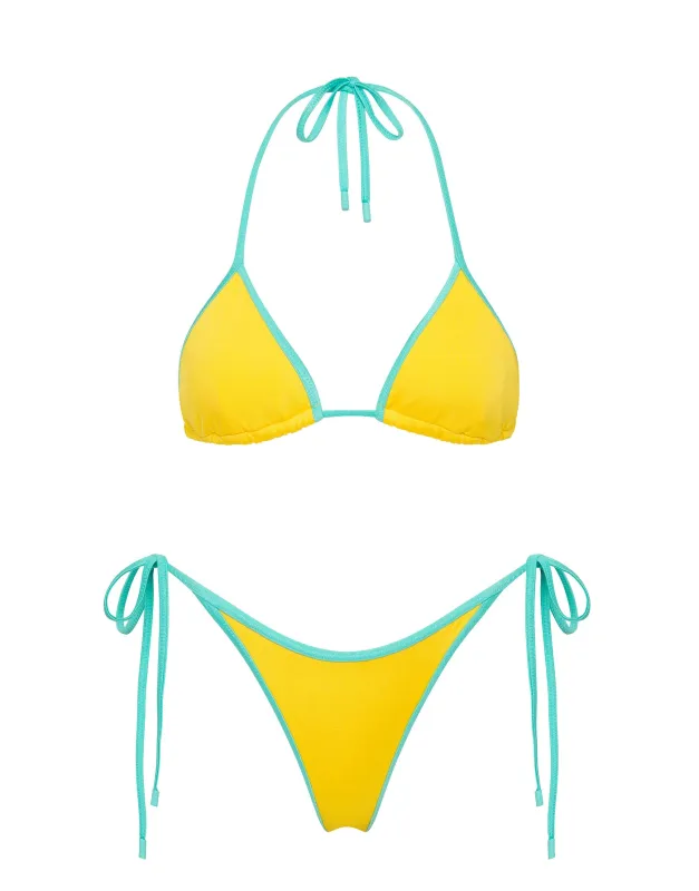 VINCA - XUMA Yellow Triangle Bikini Set sold by triangl swimwear