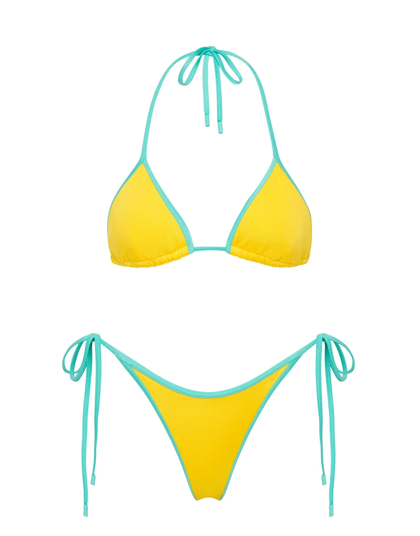 VINCA - XUMA Yellow Triangle Bikini Set sold by triangl swimwear