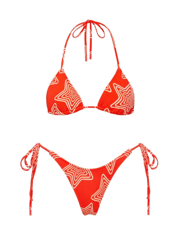 VINCA - ELVI Red Star Triangle Bikini Set sold by triangl swimwear