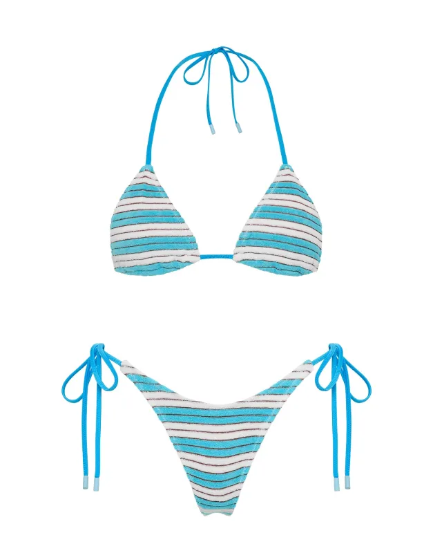 VINCA - ETTA Terry Towelling Triangle Bikini Set sold by triangl swimwear