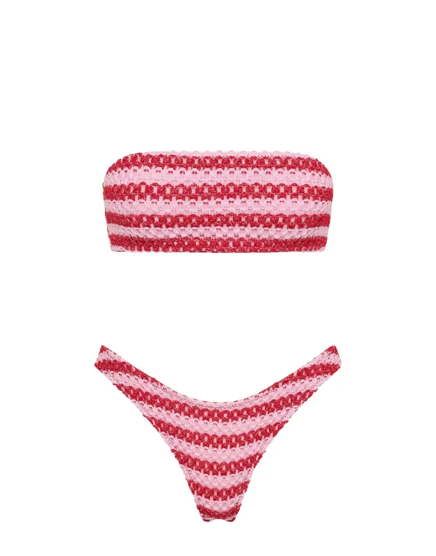 FREYA - TANNA Crochet Bandeau Bikini Set sold by triangl swimwear