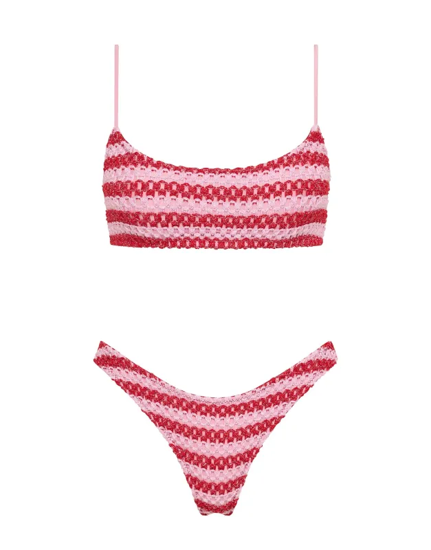 MICA - TANNA Crochet Crop Bikini Set sold by triangl swimwear