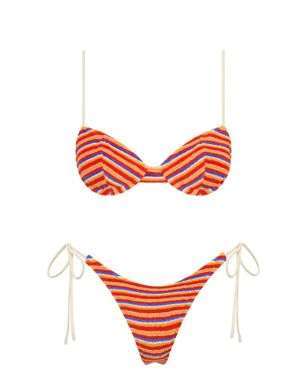 JARA - KITT Terry Towelling Balconette Bikini Set sold by triangl swimwear