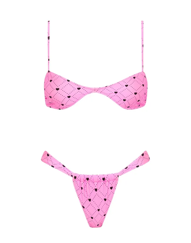 STELL - CASSI Pink Heart Scoop Bikini Set sold by triangl swimwear
