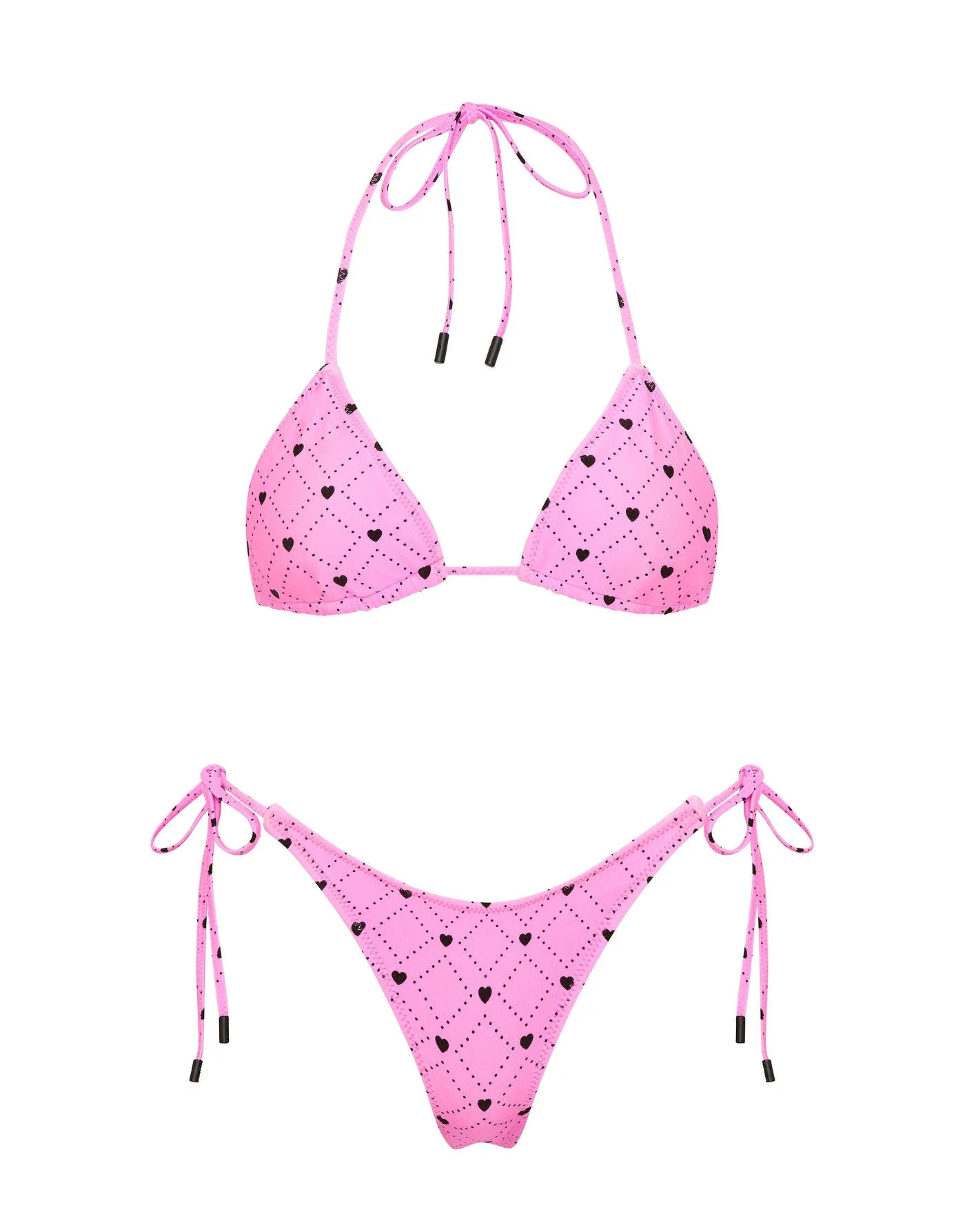 VINCA - CASSI Pink Heart Triangle Bikini Set sold by triangl swimwear