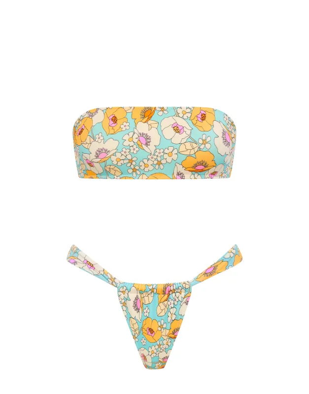 LUCE - MAIE Floral Bandeau Bikini Set sold by triangl swimwear