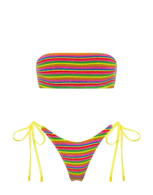 KAYA - ALEIX Terry Towelling Bandeau Bikini Set sold by triangl swimwear