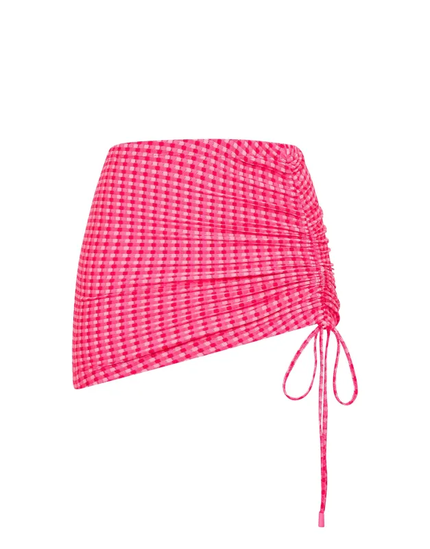 ALULA - ADAO Pink Textured Skirt sold by triangl swimwear