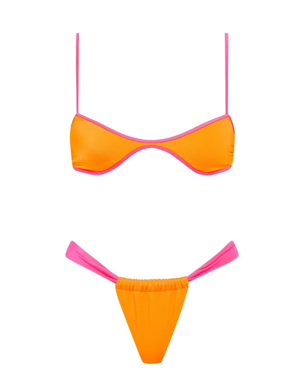 STELL - SANTO Orange Scoop Bikini Set sold by triangl swimwear