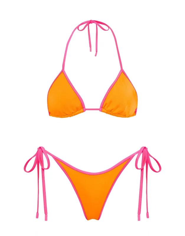 VINCA - SANTO Orange Triangle Bikini Set sold by triangl swimwear