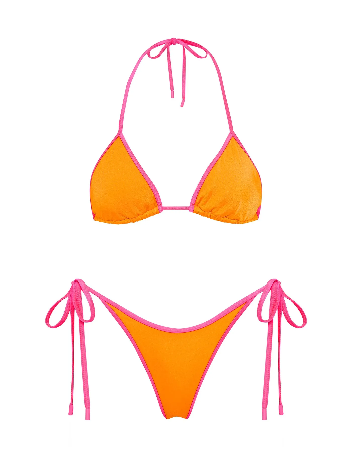 VINCA - SANTO Orange Triangle Bikini Set sold by triangl swimwear