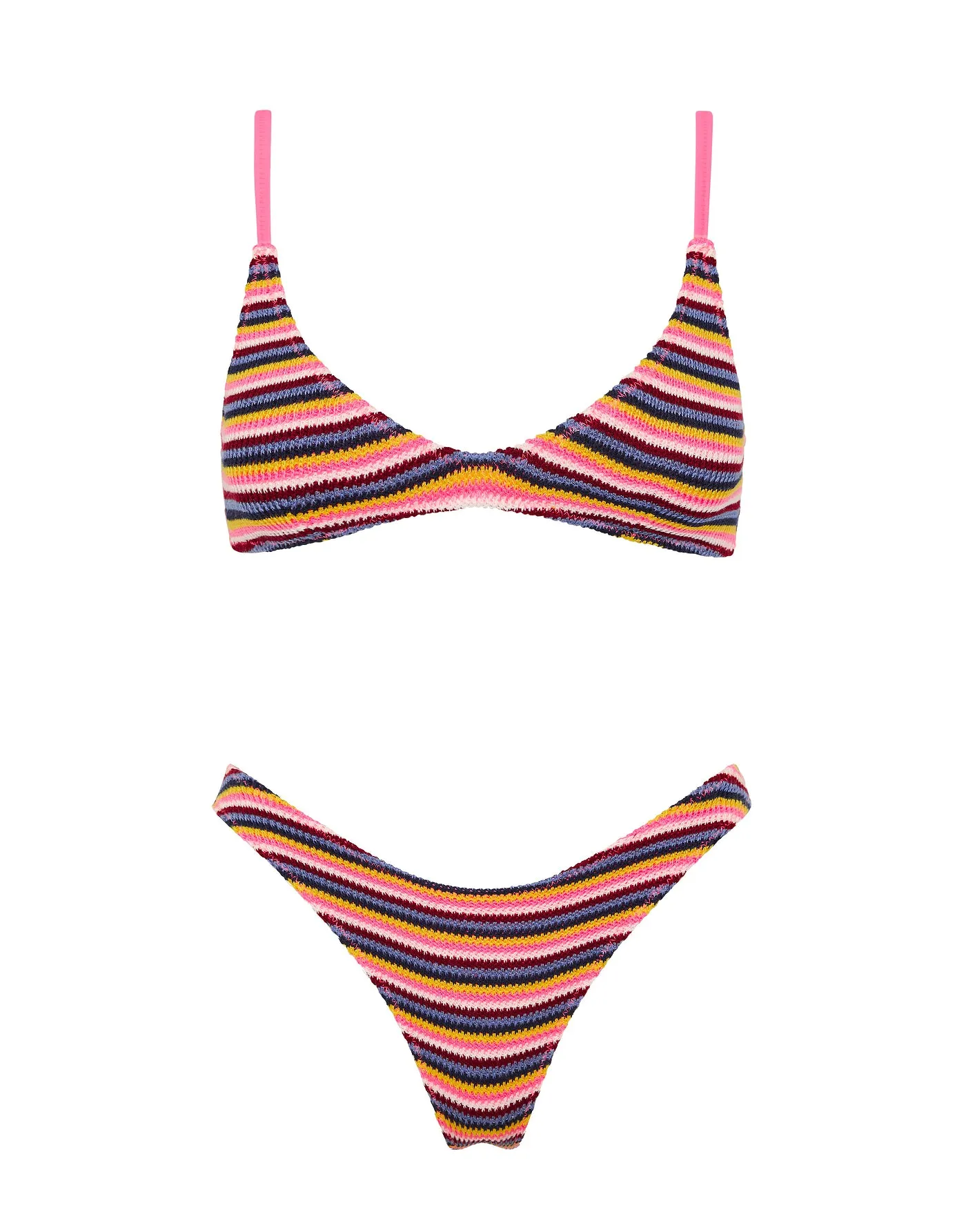 MAIA - LONI Stripe Crochet Crop Bikini Set sold by triangl swimwear