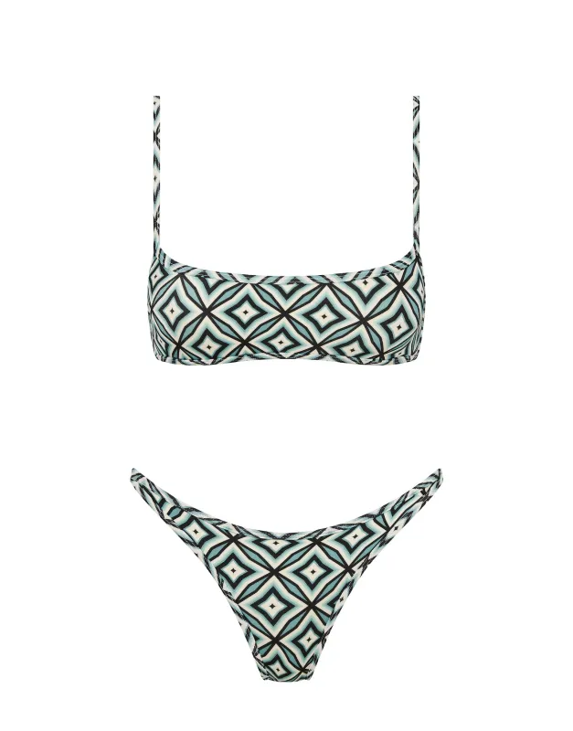 MIMA - POLLO Geometric Crop Bikini Set sold by triangl swimwear