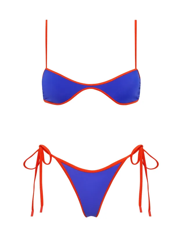ESTE - SALA Blue Scoop Crop Bikini Set sold by triangl swimwear