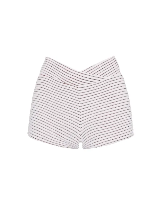 BOBBI - LUSAIL White Terry Towelling Short made by triangl swimwear
