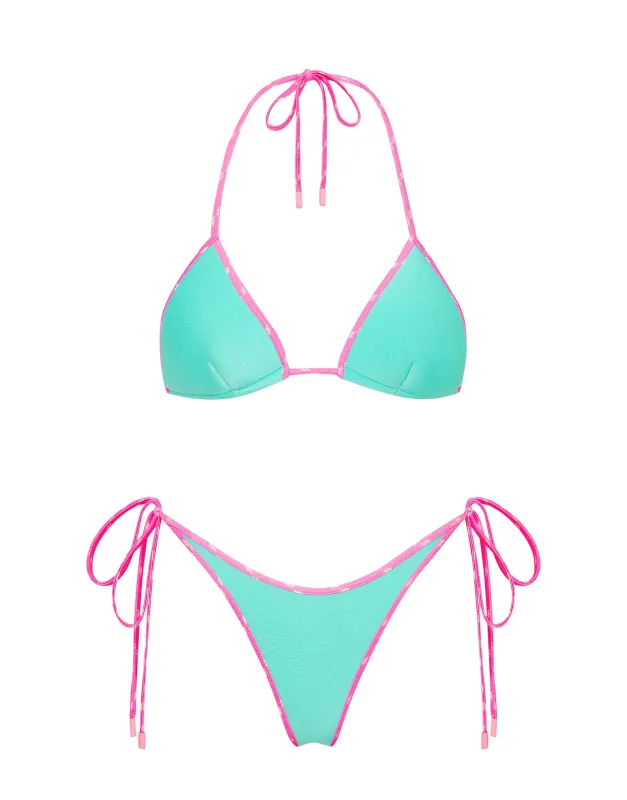 VINCA -TURQUOISE Neoprene Triangle Bikini Set sold by triangl swimwear