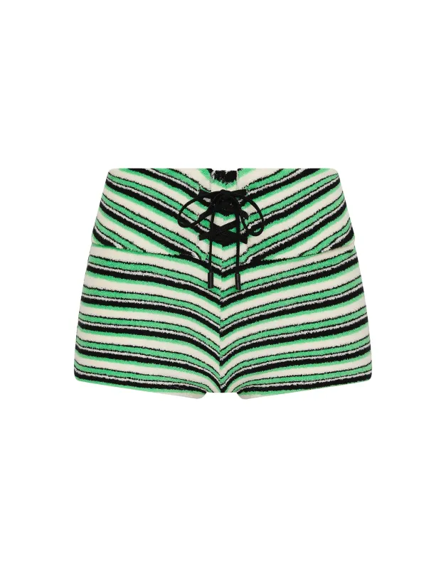 FREDY - MINT SLICE STRIPE Terry Towelling Short made by triangl swimwear