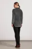 PATCHWORK KNIT SHACKET WITH CONTRAST BUTTONS-Black sold by Tribal