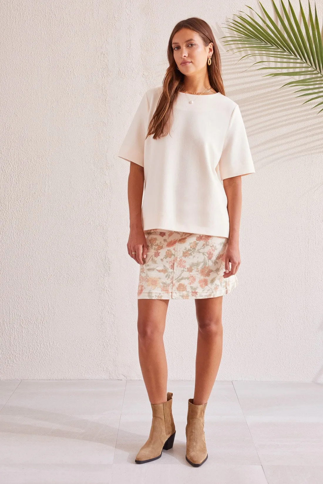 BOAT NECK TOP WITH ELBOW SLEEVE-Sandust sold by Tribal product image thumbnail 2