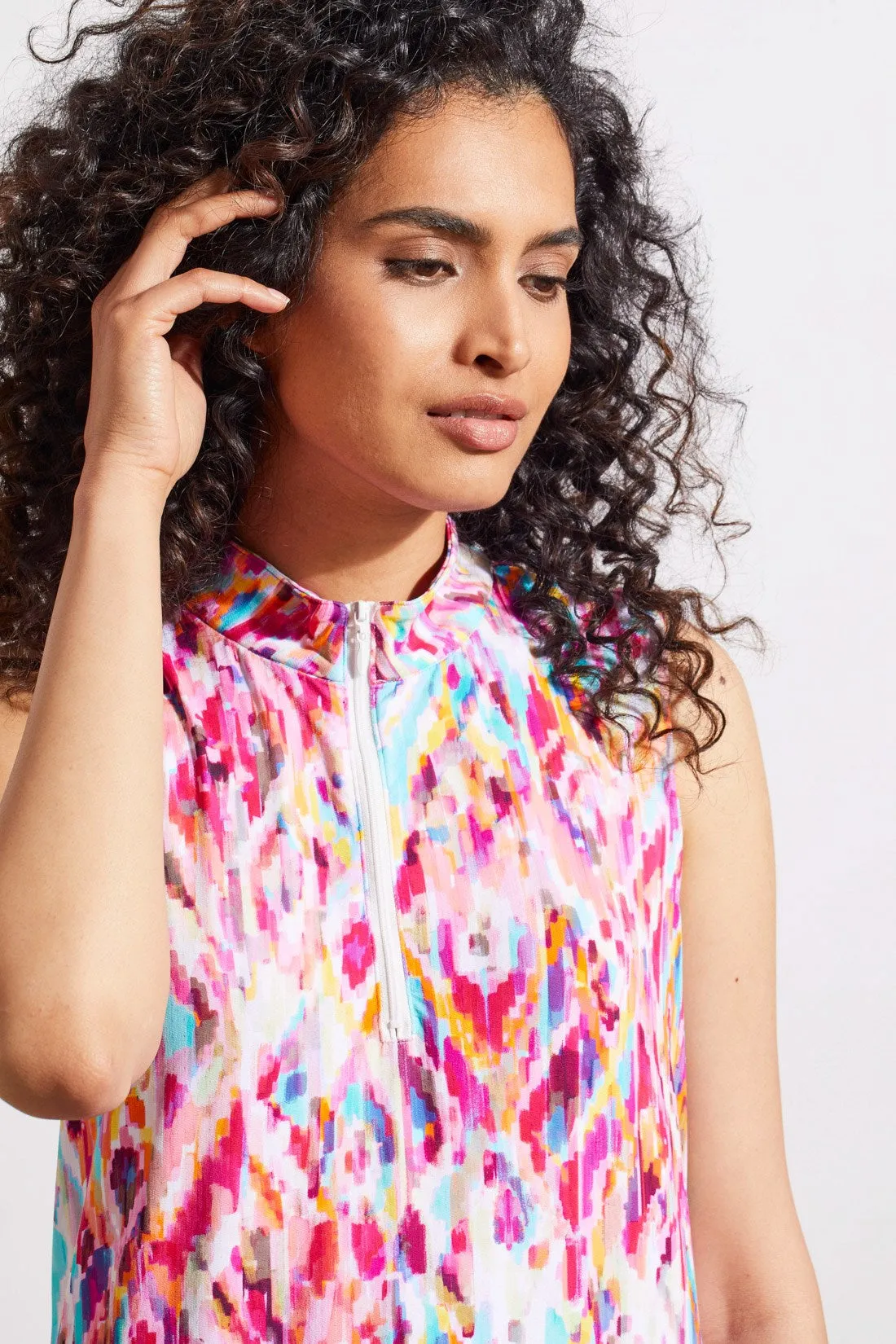 PERFORMANCE UPF 50+ POCKETED SLEEVELESS DRESS WITH INNER SHORTS-Fuchsia pink sold by Tribal product image thumbnail 4